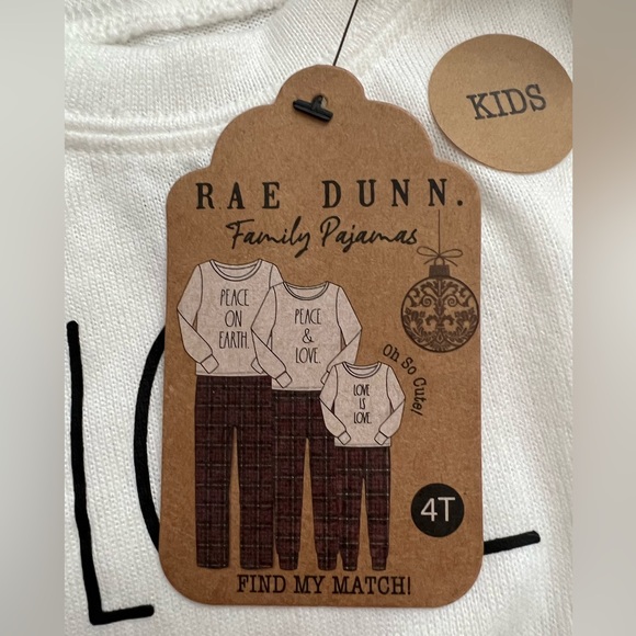 NWT RAE DUNN Little Kids Pajama Set, Size 4T - Picture 3 of 5